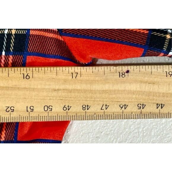 CBR Christmas Holiday Plaid Butt Button Flap Jumpsuit Romper Pajamas Women's S - Picture 14 of 16